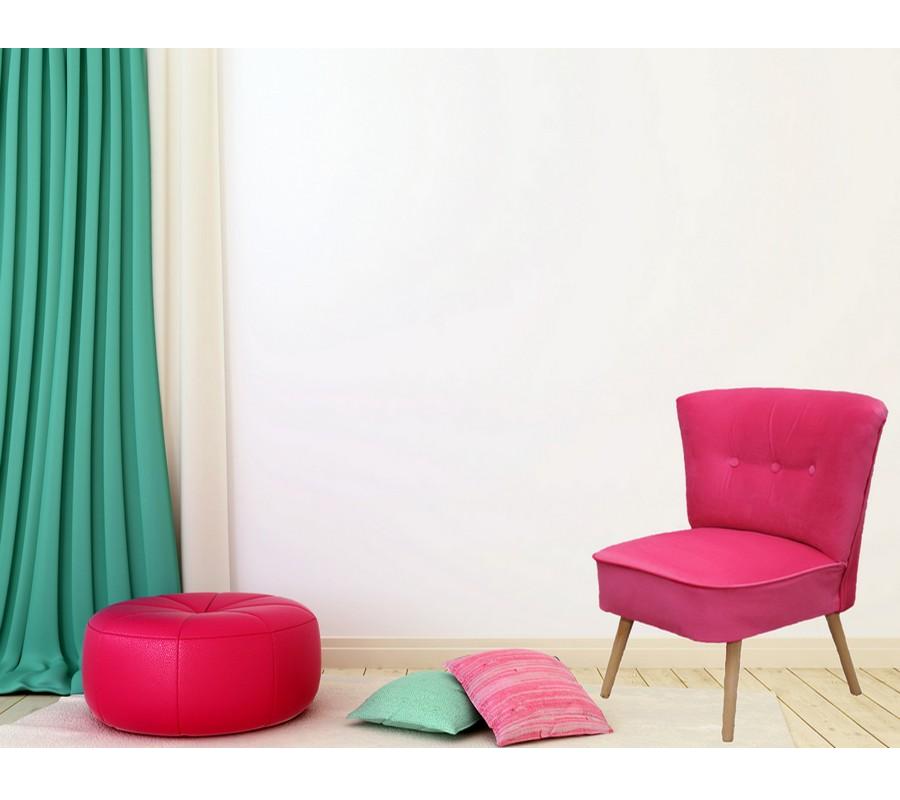 Fotel designerski retro 7 pink